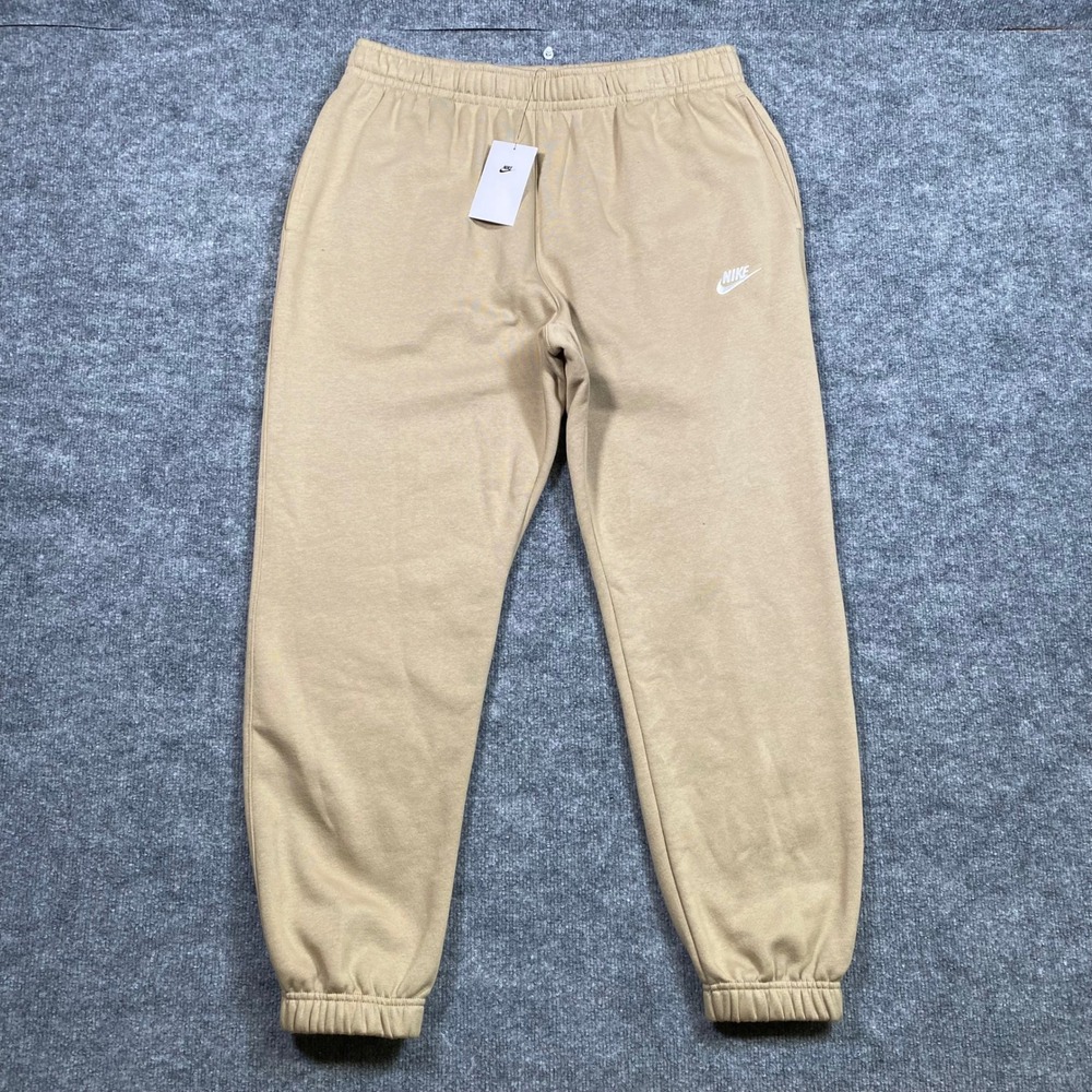 Nike Mens Sportswear Club Fleece Joggers Tan Khaki XXL BV2737-247 NEW